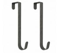 Floralcraft 13" Wreath Hook - Graphite Grey Wreath Door Hanging Hook, Hanger for Christmas Wreaths (Set of 2)