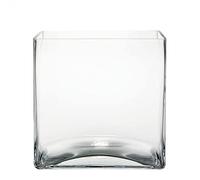 Floralcraft® 18cm Glass Cube Vase Flowers Vase Decorative Centerpiece for Floral Arrangements, Home Decor Wedding Party, Planter Terrarium Candle Holder