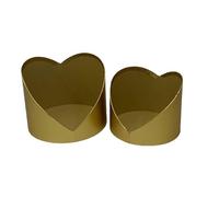 Floralcraft® 2-Pcs Gold Aria Heart Box for presenting flowers, gifts, and keepsakes with a refined touch