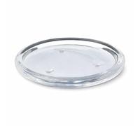 Floralcraft 20cm Round Glass Candle Plate - Clear Drip Tray for Pillar & Jar Candles, Protective Candle Base for Home Décor