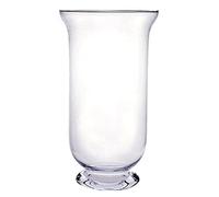 Floralcraft® 20cm Tall Glass Hurricane Vase - Storm Lantern Candle Holder for Home Décor, Wedding Centrepieces & Event Styling - Clear Glass Pillar Candle Holder
