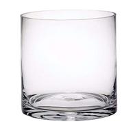Floralcraft 20cm x 20cm x 20cm Crystal Clear Glass Vase for Flowers, Decorative Tall Plant Bud Container Cylindrical Flower Vase for Home Office Wedding Table Centerpiece