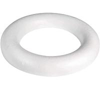 Floralcraft 25cm Polystyrene Double Sided Round Ring (2-Pcs) Domed Back Styrofoam Ring Floral Arranging Supplies DIY Crafts for Christmas, New Years, School Projects, and Easter Party Decorations