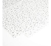 Floralcraft 50-Sheets Tissue Paper Silver Star Printed Gift Wrapping Tissue Paper Bulk Packaging Paper Sheets for DIY Crafts Paper Projects Birthday Wedding Party Decorations, 50 x 75cm