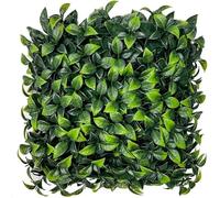 Floralcraft® 50cm x 50cm Artificial Leaves Ficus Hedge Tile (Set of 6), Privacy Screening Wall Panels Garden Fence Backyard Greenery Wall Décor