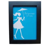 Floralcraft® 6x8 Inch Princess Photo Frame Black - Modern Wooden Picture Frame | Freestanding or Wall Hanging | Portrait & Landscape Display | Home Décor & Gift Frame