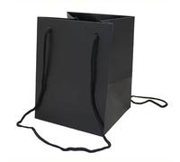 Floralcraft® Black Bouquet Gift Bags 10-Pack - Hand Tied Porto Style Floral Bags (19x17x25cm) for Florists, Gifts, Crafts, Weddings, Parties & Special Events