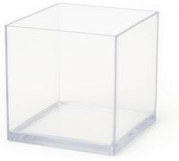 Floralcraft® Clear Acrylic Cube Vase 12.5cm - Mini Square Flower Vase for Wedding Table Centrepieces, Home Décor, Office & Party Decorations