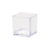 Floralcraft® Clear Acrylic Cube Vase - 12.5cm Mini Square Vase for Home, Office, Table, Flowers Decoration, Party, Wedding (Pack of 1)