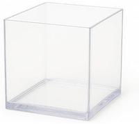 Floralcraft® Clear Acrylic Cube Vase Set of 3 - 12.5cm Mini Square Flower Vases - Shatterproof Glass Alternative for Wedding Table Centrepieces, Home Décor, Office & Party Decorations