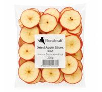 Floralcraft Dried Apple Slices, Red, 200g, Natural Decorative Fruit for Floral Arrangements, Weddings, Centerpieces