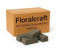 Floralcraft® Dry Floral Foam Bricks - Pack of 5 | Florist Foam Blocks for Artificial Flowers, DIY & Craft Use