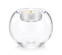 Floralcraft® Glass Tealight Holder - Clear Round Candle Holder for Weddings, Table Decor & Home Decoration - Small Glass Tea Light Holder