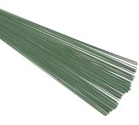 Floralcraft Green Lacquered Florist Stub Wire/Stem Wire - 20 SWG (0.9mm) x 10" - 63 Wires, Ideal For DYI Craft Floral Arrangements