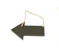 FloralCraft Hanging Wooden Arrow Sign Message Blackboard Chalkboard Wedding Board Wall Plain 11 x 8cm