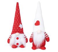 Floralcraft® Santa Gonks - Isaac & Ferrero (Set of 2) 32cm Tall Handmade Swedish Style Christmas Gonks