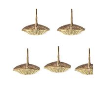 Floralcraft® Set of 5 Peeled Willow Country Baskets 30cm - Plastic Lined Natural Wicker Baskets with Handle for Floral Arrangements, Weddings, Gift Hampers & Events
