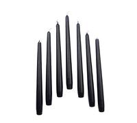 Floralcraft® Tapered Dinner Candles Pack of 12 - 25cm (250mm) Elegant Long Candles, 8 Hour Burn Time, Table Centrepieces, Wedding Candles, Party Decorations & Home Décor (Black)