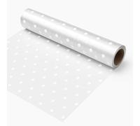 Floralcraft® White Dot Cellophane Roll, Clear Decorative Gift Wrapping Film for Hampers, Baskets, Bouquets, Gifts, Floristry, Crafts & DIY, 40cm Wide, 40m