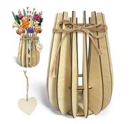 FloralGrace 1 Piece Heart Shape Wooden Vase for LEGO Flowers, Holds Up to 33 Stems, Perfect for Wildflowers, Roses, Sunflowers & Lotus, Ideal for Living Rooms, Offices & Events