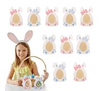 FloralGrace 10 pieces Easter egg packaging, Easter gift boxes, Easter packaging, Easter treat boxes, gift boxes in Easter bunny design boxes with ears (red+blue)