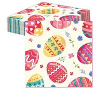 FloralGrace 20 Pieces Easter Napkins, 33 x 33 cm Easter Napkins with Easter Eggs, Spring Decoration, Paper Napkins for Easter Party, Easter Napkins Table Decoration