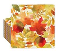FloralGrace 40 Pack Autumn Napkins, Autumn Leaves Paper Napkins, Maple Seeds Paper Napkins Autumn Leaves Beverage Napkins for Thanksgiving Autumn (B)