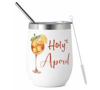 FloralGrace Aperol Spritz Machine Stainless Steel Aperol Gift Aperol Spritz Wine Presents Wine Glass With Coffee Because It Is Too Early For Aperol 360 Ml White Wine Glas