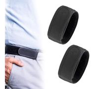 FloralGrace Belt without buckle, adjustable elastic belt, men's invisible stretch belt for comfort and style, perfect for work and leisure, black, L