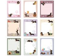 FloralGrace Dackel Klebezettel Geschenke, Cute Dachshund 3x3 Stickers, Sticky Notes for Women, Cartoon Dog Notepad