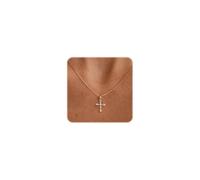 FloralGrace Gold Cross Necklace For Women Delicate Diamond Cross Pendant Chains Non-tarnish Waterproof Chain Simple Choker Minimalist