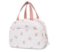 FloralGrace Lunchbox for Women, Cute Insulated Lunch Tote Bag, Reusable Insulated Lunchbox, Large Cooler Bag with Compartments for Work, Picnics