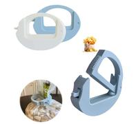 FloralGrace Pack of 2 Bag Clip Set, Adjustable Food Clips, Magnetic Bread Clips for Fridge and Freezer, Stackable, Hangable, Durable and Ergonomic