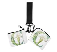 Floralmorphic Letter C Calla Lily Pencil Style Women's Dual Wallets Business Card Cases Cute Fashion Zipper Coin Purse Purse Purse with Zip Coin Pocket for, Floral Morphic Letter C, Calla Lily, Pencil