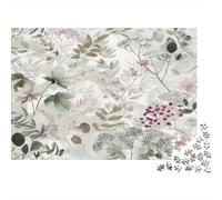 FloralPattern-BotanicalArtStyle 1000 Piece Puzzles for Adults with No Reflection Colourful Jigsaws Floral Elegance As A Brain Training Puzzle for Wall Decoration And Gifts 52x38cm/1000pcs