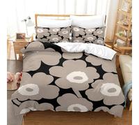 FloralPattern-ModernScandinavianStyle Duvet Cover Set 3 PCS Hotel Quality Quilt Cover Bedding Set Bed Covers with Pillowcases with Zipper Closure Breathable Stylish Comforter King（220x240cm）