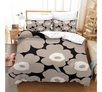 FloralPattern-ModernScandinavianStyle Duvet Cover Sets 3 PCS Hotel Quality Quilt Cover Bed Sets Bed Covers with Pillowcases with Zipper Closure Ultra Soft Hypoallergenic Microfiber Super King（260x220c