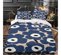 FloralPattern Quilt Cover 3D Print Ultra Soft 3PCs Bed Linen Hidden Zipper ModernScandinavianStyle Comforter Cover Luxury Machine Washable for Adults Teens Women Kids Girls Boys Single（140x200cm）