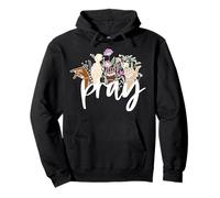 Florals ASL PRAY Sign Language Bible Verse Christian Jesus Pullover Hoodie