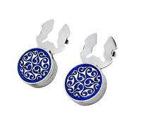 Florals Designs Cufflinks Crafted From Copper and Decorated with Crystals Stylish Men Jewelry Divisions