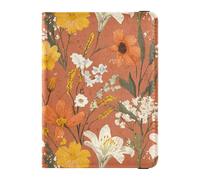 Florals Lily Terracotta Passport and Vaccine Card Wallet Combo Passport Case Travel Documents Wallet Passport Cover Holder Wallet Case for Travel Essential Waterproof