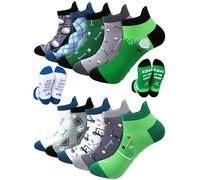Floraltop 10 Pairs Novelty Low Cut Golf Socks Men Athletic Ankle Cushioned Performance Sport Socks, Multipack, Men Style, 6 UK