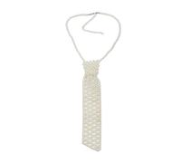 Florate Long Pendant Pearl Necklace for Women Skirt Tie Faux Pearls Chunky Statement Bead Chain Party Jewelry Accessories, 11.81, Acrylic Plastic, No Gemstone no stones