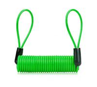 FloraVigo Anti-Theft Cable for Brake Discs - Compatible with Motorcycle Scooter or Bicycle Locks - Spiral Security Cable for Two Wheelers (Green 1.5m)