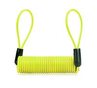FloraVigo Anti-Theft Cable for Brake Discs - Compatible with Motorcycle, Scooter or Bicycle Locks - Spiral Security Cable for Two Wheelers (Yellow 1.5m)