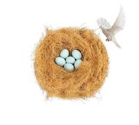 FloraVigo Coconut fiber, a bird nesting material, natural fiber, brown, suitable for canary nesting, decoration, nesting, and hiding for birds, 100 grams.