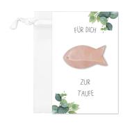 FloraVigo Communion gift, communion gift for boys and girls, with a 3.8 cm crystal fish as a good luck charm for communion