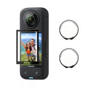 FloraVigo Lens Cover + 9H Anti-Scratch Tempered Glass Screen Protector Fits Insta 360 X5 Accessories, High Strength Material, Anti-Scratch Rotating Lens Protector