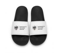 FloraVigo Men's Slippers, Beer Research Institute Bath Slippers, Creative Gifts for Dads and Men - Ideal for Relaxing at Home, on the Beach or After Bathing., black white 41 eu, Medium X-Schmal