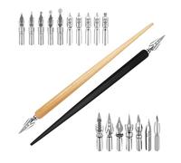 FloraVigo Set of 2 Calligraphy Fountain Pens, Drawing Nib, Calligraphy Pen Set for Caricaturist Artists, Diving Pen, Fountain Pen for Writing, Greeting Cards, Drawing